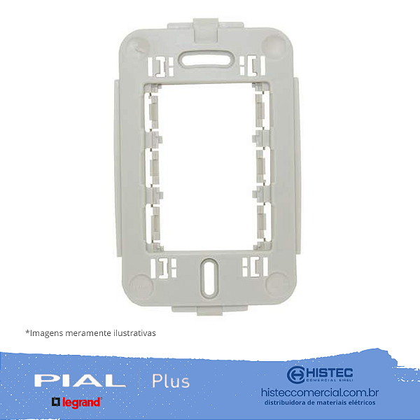 SUPORTE 4x2 3 MODULOS HORIZONTAIS PIALPLUS 612122