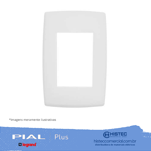 PLACA COM 3 POSTOS HORIZONTAIS 4x2 PIALPLUS 618503