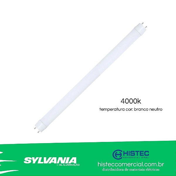 LÂMPADA LEDTUBE  SYLVANIA 9W T8 900 lumens 4000K G13 BIVOLT
