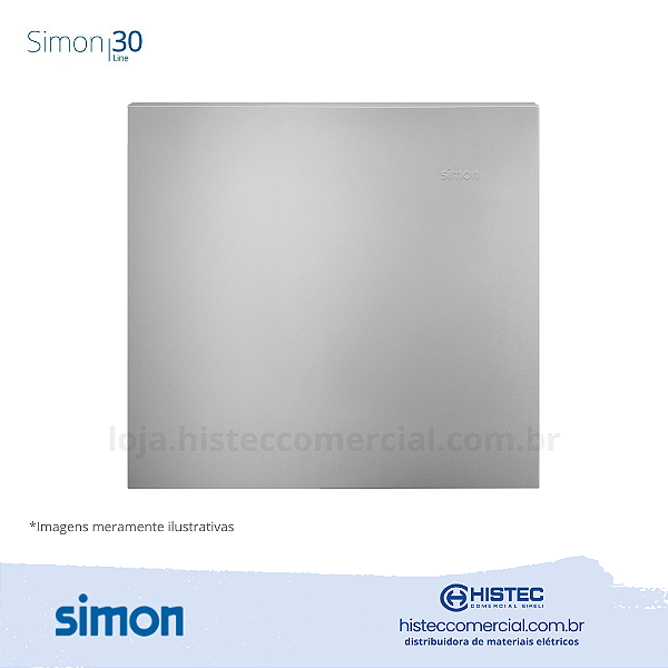 PLACA 4x4 CEGA+SUPORTE ALUMINIO SIMON 30 LINE 300900-54