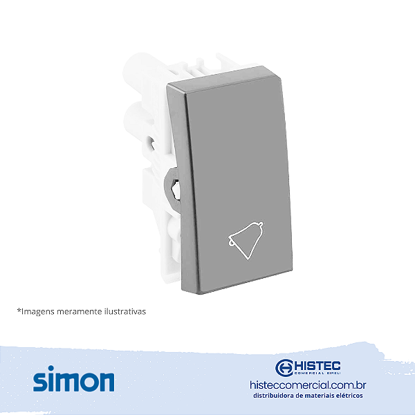 PULSADOR CAMPAINHA 10A 250V ALUMINIO SIMON 30.150-34