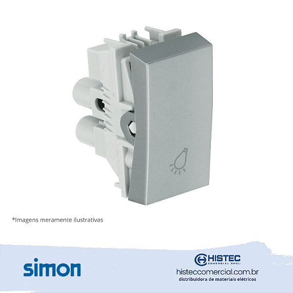 PULSADOR MINUTERIA 10A 250V ALUMINIO SIMON 30.151-34