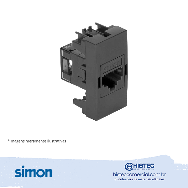 TOMADA RJ11 4 FIOS GRAFITE SIMON 30.480-38