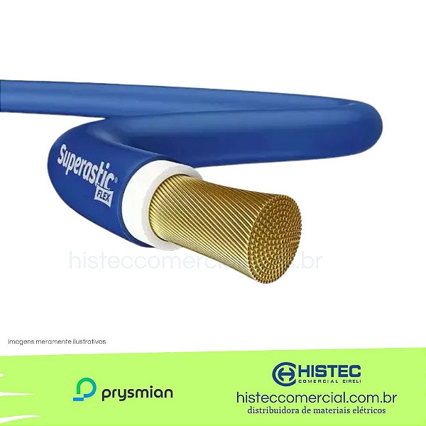 CABO 10,0MM2 PRYSMIAN SUPERASTIC FLEX 85ºC 750V AZUL POR METRO