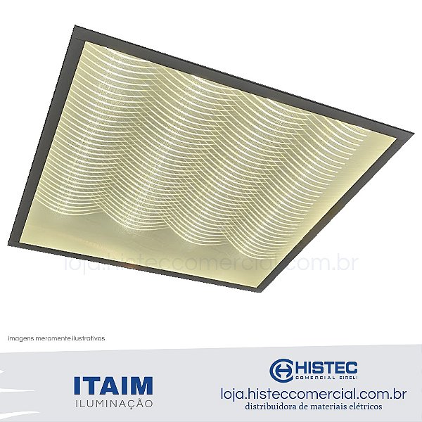 Luminária Led Quadrada Asteca M 32w 4000K Bivolt para Embutir Itaim Iluminação