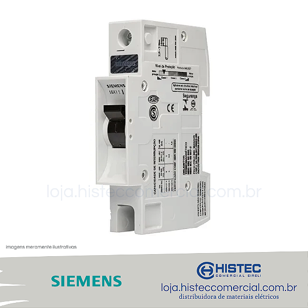 DISJUNTOR CURVA B 1P 25A 5SX1 125-6 B SIEMENS