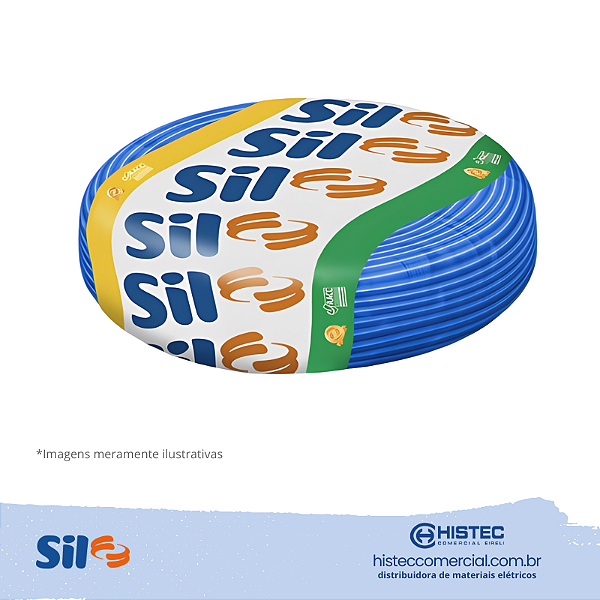 CABO FLEXSIL 750V 0,75MM2 COM 200 METROS AZUL SIL