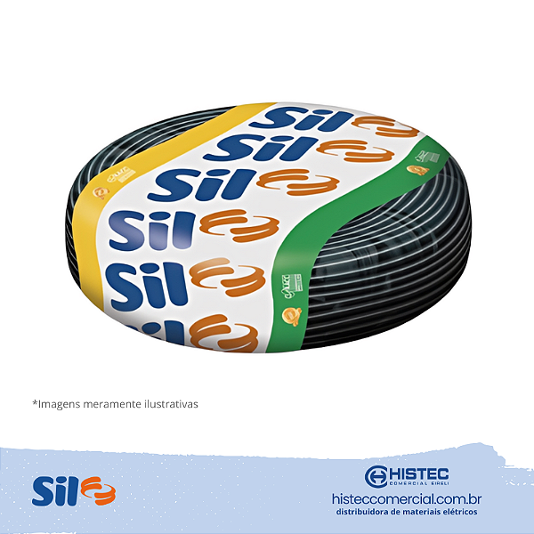 CABO FLEXSIL 750V 0,75MM2 COM 200 METROS PRETO SIL