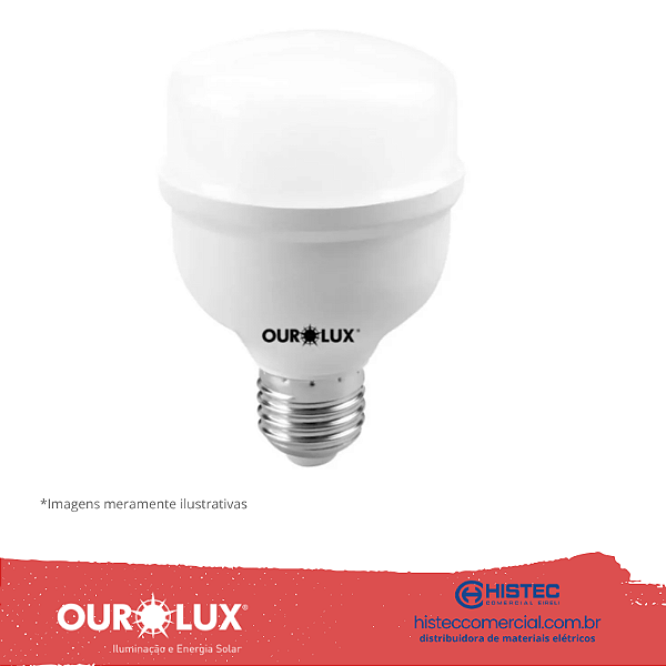 LÂMPADA SUPERLED BULBO 20W ALTA POTÊNCIA BIVOLT 3000K E27 20351 OUROLUX