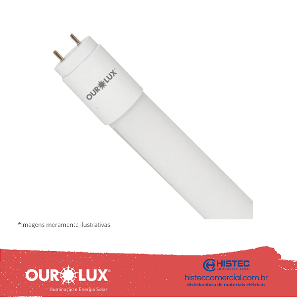 LÂMPADA TUBULAR LED T8 18W 6500K OUROLUX