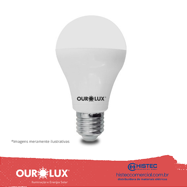LÂMPADA SUPERLED BULBO 6W E-27 3000K OUROLUX