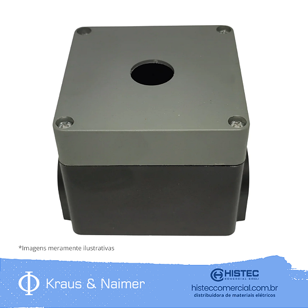 CAIXA PLÁSTICA COM FURO CENTRAL 16MM PARA BOTOEIRA PF/N-CZ KRAUS & NAIMER