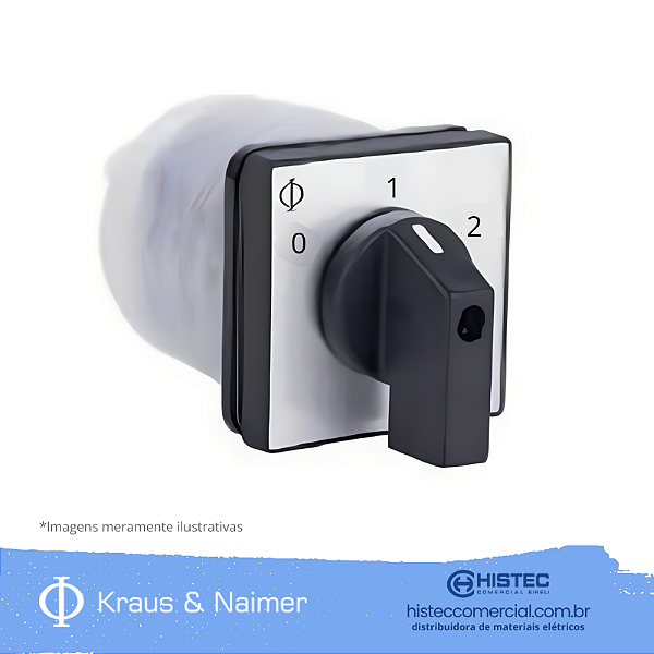 CHAVE COMUTADORA 3P 3 POSIÇÕES 20A CA10.BRB/730-EC KRAUS & NAIMER