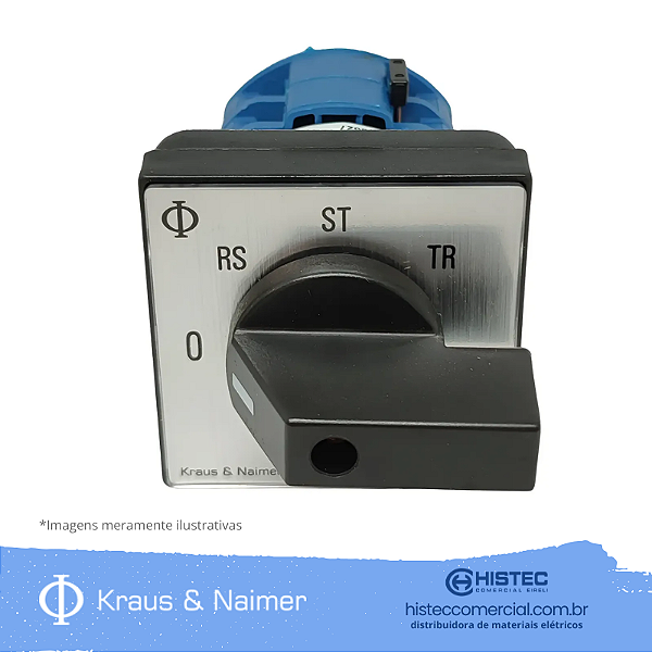 COMUTADOR DE VOLTÍMETRO 0-RS-ST-TR CB8-A004.600-E KRAUS & NAIMER