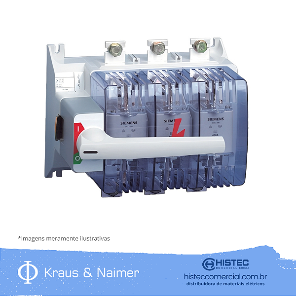 SECCIONADORA 3P 160A COM BASE FUSÍVEL KNF3/160 KRAUS & NAIMER