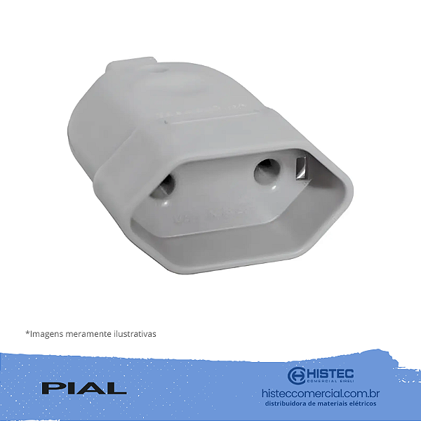 PLUGUE 51003 2P MONOBLOCO PROLONGADO (FÊMEA) CZ NBR14136 PIAL