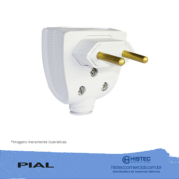 PLUGUE 615830 MACHO LATERAL/AXIAL 2P 10A 250V BR NBR PIAL