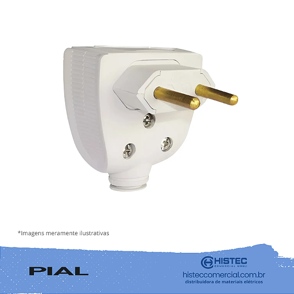 PLUGUE 615831 MACHO LATERAL/AXIAL 2P 20A 250V BR NBR PIAL