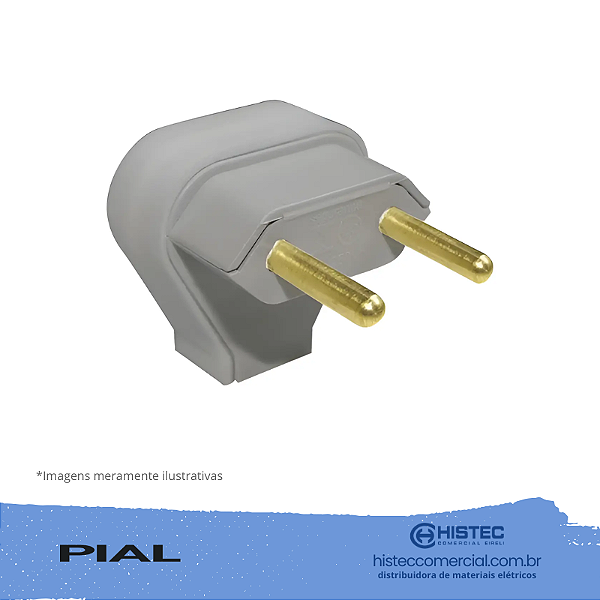 PLUGUE 615844 MACHO LATERAL 2P 10A CZ NBR PIAL