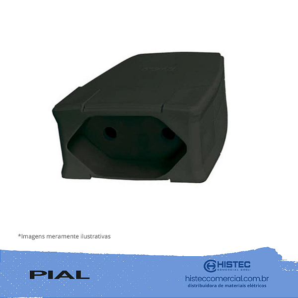 PLUGUE 615854 FÊMEA 2P 10A 250V PT NBR PIAL
