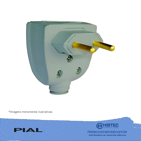 PLUGUE 615870 MACHO LATERAL/AXIAL 2P 10A 250V CZ NBR PIAL
