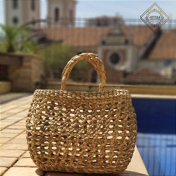 Bolsa de Praia Vazada - Palha de Taboa