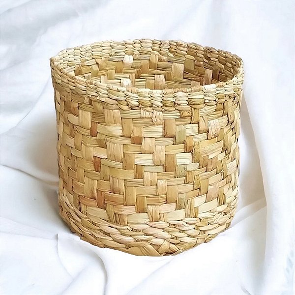 Vaso Cachepot de palha de taboa N1 20x18