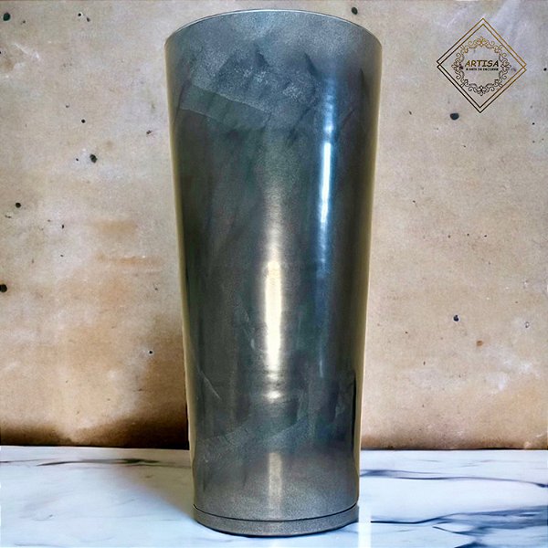 Vaso polietileno para plantas cone liso tamanho 5 com prato coletor