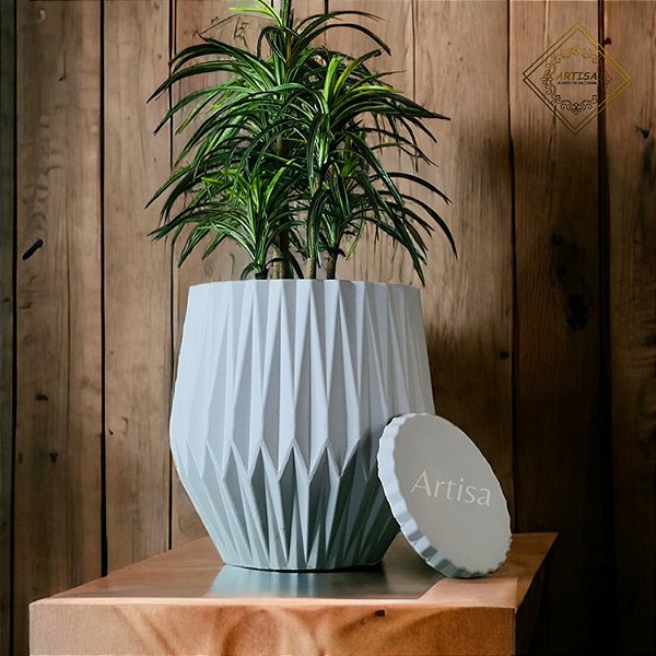 Vaso de Polietileno Origami G com prato