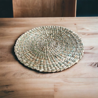 Sousplat para mesa de palha de taboa rústico 38cm