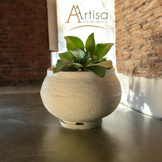 Vaso polietileno esfera para plantas  P com prato