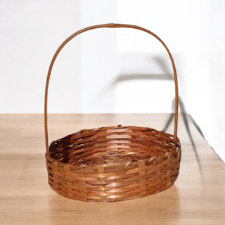 Kit com 10 cesta de bambu fraldeira de 20cm presentes com alça