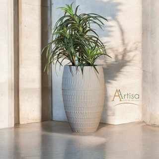 Vaso para plantas em polietileno Bambu M