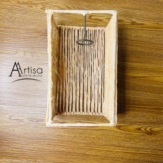 Arandela quadrada M de palha de milho 18x18x40 (cod: 364)