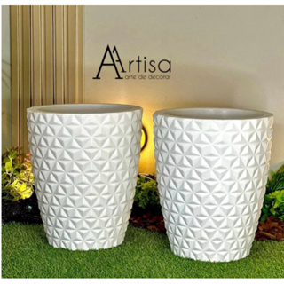 Kit com 2 Vasos polietileno redondo diamante G