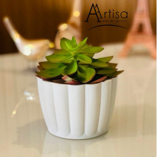 Vaso para plantas decorativo redondo ondulado n1 estilo fibra de vidro