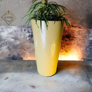 Vaso polietileno coluna redondo liso n4 com prato coletor