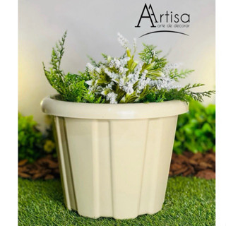 Vaso para plantas redondo balde M estilo fibra de vidro