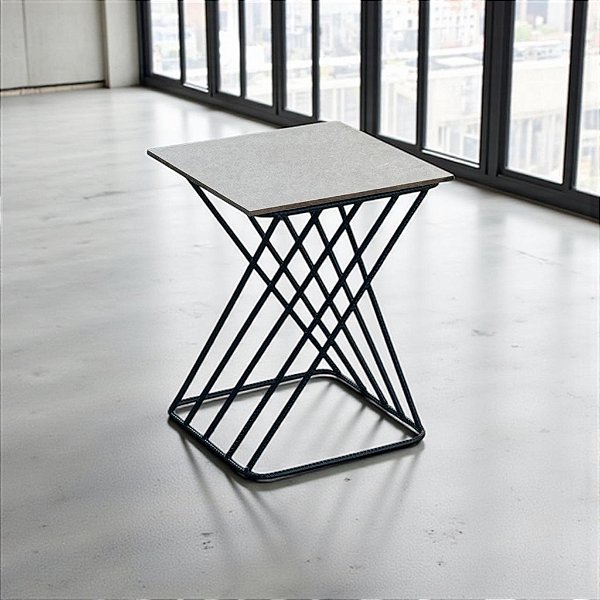 Móvel industrial de ferro estilo torcido n1