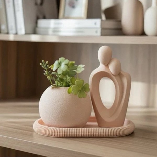 Kit Romance moderno 3 Peças, Ideal para decoração de Sala, Quarto, Banheiro e Escritório