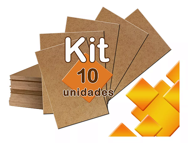Kit 10 Chapas De Mdf Cru 3mm 30x42 Cm A3 Quadro E Artesanato