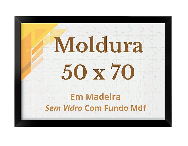 Moldura 50x70 Quebra Cabeça Grow Puzzle 1000 Peças 70x50 Madeira