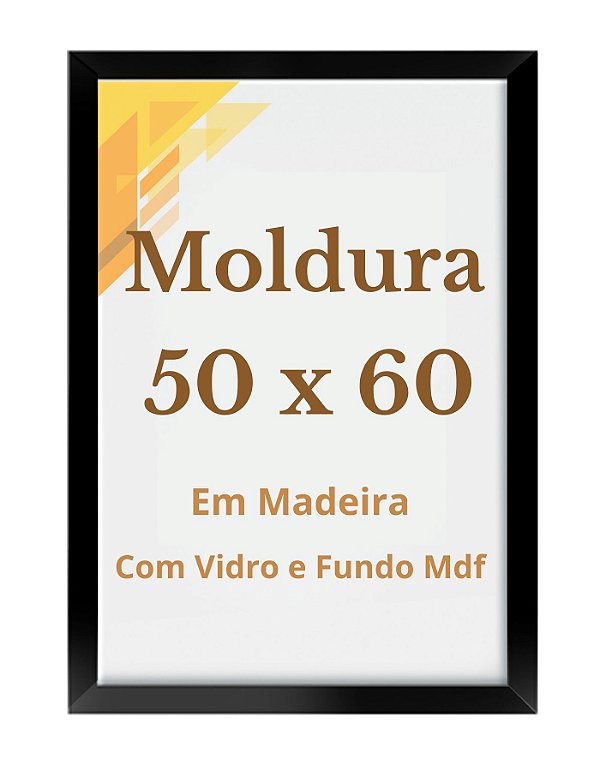 Quadro 60x50 Moldura 50x60 Com Vidro Foto Imagem