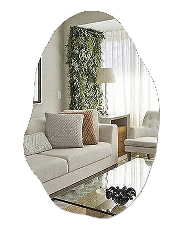 Espelho Decorativo Orgânico De Parede 100x70 Grande Og4