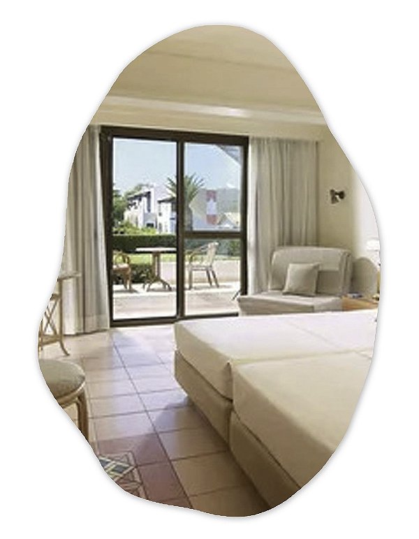 Espelho Decorativo 50x70 Orgânico 70x50 Com Suporte