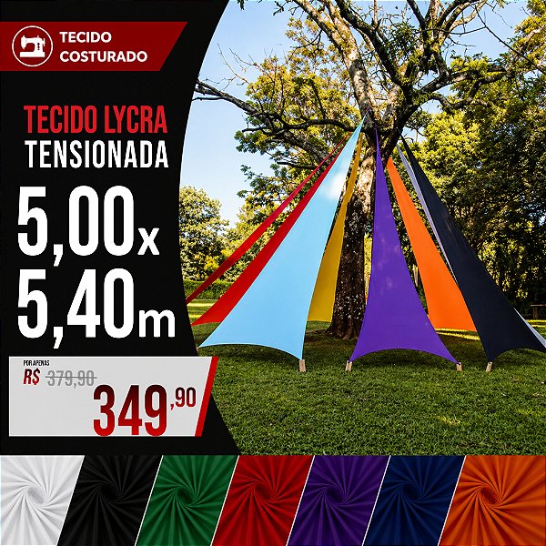 Tecido Lycra Tensionada 5,00 X 5,40 Metros (com costura)