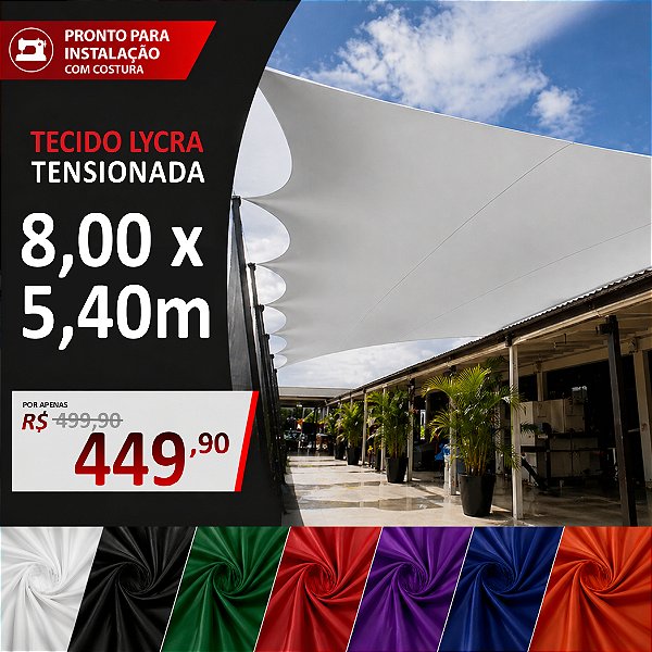 Tecido Lycra Tensionada 8,00 X 5,40 Metros (com costura)