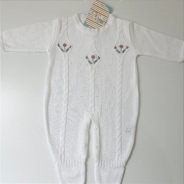 Macacão Mila Bordado - Branco