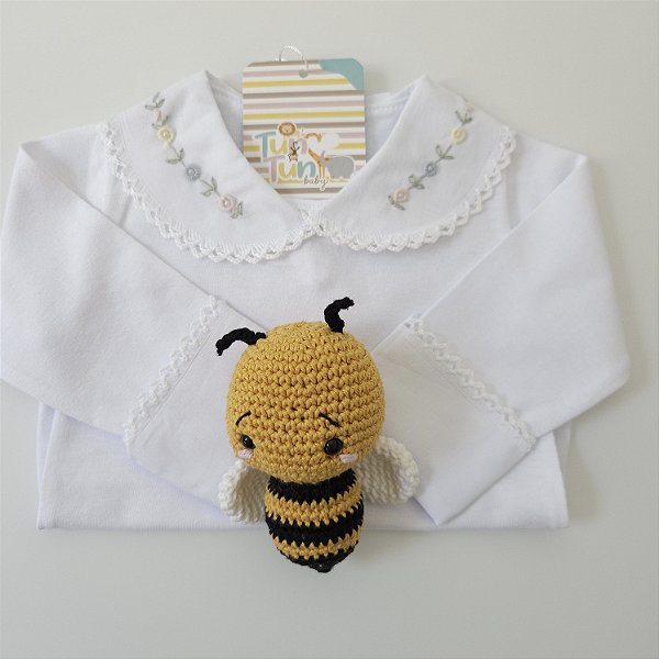 Body Bordado Rococo - Colorido