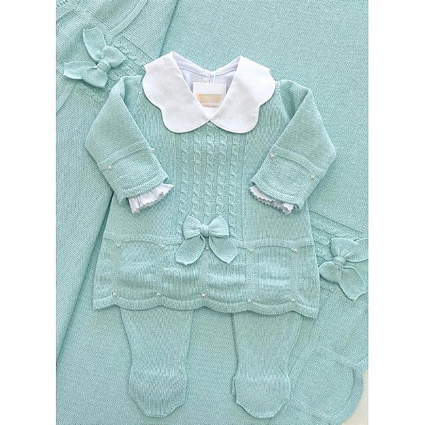 Saída Maternidade Baby Princesa - Verde Água